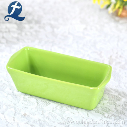 Wholesale tray bakeware rectangle shaped ceramic baking pans